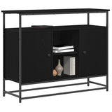 Sideboard Black Oak 100 x 35 x 80 cm Engineered Wood 862978