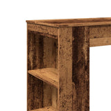 Bar Table with Racks Old Wood 95x47x103.5 cm Engineered Wood 854389