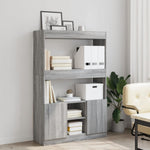 Highboard Grey Sonoma 92x33x140 cm Engineered Wood 3309614