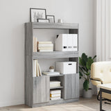 Highboard Grey Sonoma 92x33x140 cm Engineered Wood 3309614