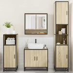 ZNTS 4 Piece Bathroom Furniture Set Sonoma Oak Engineered Wood 3301216