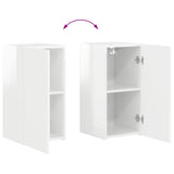 TV Cabinet Set 8 pcs High Gloss White Engineered Wood 3409136