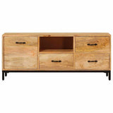TV Stands with Drawer Brown 110 x 30 x46 cm Solid Mango Wood 4104604
