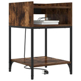 Bedside Cabinet with Shelf 2 pcs Smoked Oak 40 x 40 x 61 cm 859475