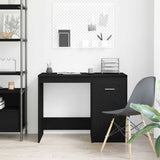 Desk with Storage Black Oak 100 x 50 x 76 cm Engineered Wood 862482