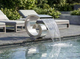 Pool Waterfall with LED Stainless Steel 304 50 x 30 x 53 cm 42040590
