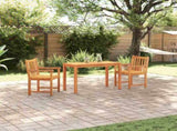 Garden Dining Set 3 pcs Brown Solid Acacia Wood 3375636