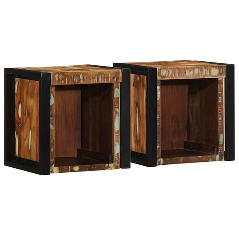 Bedside Cabinets 2 pcs Multicolour 40x35x40 cm Solid Wood Reclaimed 4015960