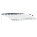 Automatic Retractable Awning Anthracite and White 400x350 cm 3215810