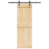 Sliding Door NARVIK Natural and Black 70 x 210 cm 3445251