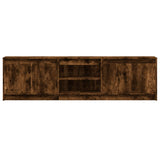 TV Cabinet with LED Smoked Oak 180x34x50 cm Engineered Wood 3307916