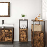 Bathroom Cabinet with Shelves Smoked Oak 36x35x95 cm 861914