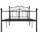 ZNTS 284524 Bed Frame without Mattress Black Metal 100x200 cm