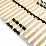 Slatted Bed Base Brown 100 x 190 cm Solid Beech Wood 42015235