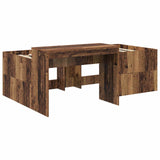Kids'High Bed Frame with Desk Old wood 98.5 x 200 cm 3422665