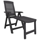 Sun Lounger Anthracite Plastic Standard Foldable 364707