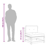 Garden Sofas Armless with Cushions 2 pcs Solid Wood Pine 838085