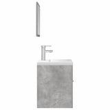 3 Piece Bathroom Furniture Set Concrete Grey Engineered Wood 3324892