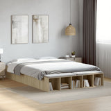 Bed Frame without Mattress Sonoma Oak 140x200 cm 3280568