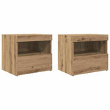 Bedside Cabinet with Drawer 2 pcs Artisan Oak 50 x 40 x 45 cm 862183