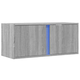 ZNTS TV Wall Cabinet with LED Lights Grey Sonoma 80x31x35 cm 852262