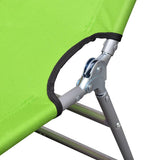 ZNTS Folding Sun Lounger Powder-coated Steel Apple Green 41480