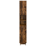 Bathroom Cabinet with Open Shelf EDE Smoked Oak 895940