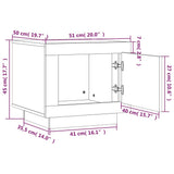 Coffee Table Brown Oak 51x50x45 cm Engineered Wood 817230