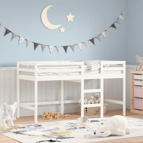 ZNTS Kids' Loft Bed without Mattress with Ladder White 80x200 cm 835887