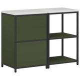 Kitchen Storage Set HATTEM 2 pcs Olive Green Cold-rolled Steel 3392690