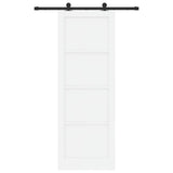 Sliding Door ORKDAL White 83 x 232 cm Solid Pine Wood 3333453