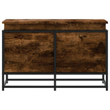 Storage Box with Lid Smoked Oak 80x40x51.5 cm Engineered Wood 848801