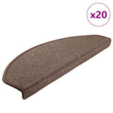 Stair Mats 20 pcs 65x24x4 cm Coffee Brown Half Round Large 3365793