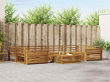 Outdoor Sofa Set 7 pcs Natural Solid Acacia Wood 3373104