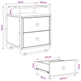 Bedside Cabinet 2 pcs Old Wood 40 x 36.5 x 50 cm 8007632