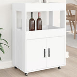 Bar Cart White 60x39.5x89 cm Engineered Wood 848269