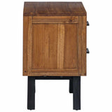 Bedside Table Natural 40 x 35 x 55 cm Solid Teak Wood 42017951