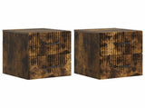 Wall-Mounted Bedside Cabinet 2 pcs Smoked Oak 34.5 x 33 x 40 cm 898986