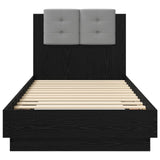 Bed Frame with Headboard Black Oak 80 x 200 cm Engineered Wood 3429579