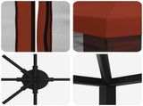 6 x 3 m Terracotta Polyester and Steel 190 3376022