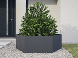 Garden Planter Anthracite Hexagon 104x90x45 cm Steel 851131