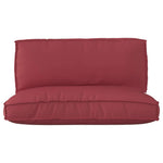 Pallet Cushion Set 2 pcs Wine red 120 x 80 x 12 cm 3329085