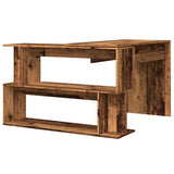 Corner Desk Old Wood 200.5x50x76 cm Engineered Wood 855956