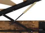 Ottoman Bed Frame Smoked Oak 203 x 90 x 25 cm Engineered Wood 3409257
