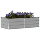 Planter Light Grey 160 x 80 x 45 cm Steel 42018140