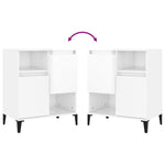 Sideboards 2 pcs High Gloss White 60x35x70 cm Engineered Wood 3185729
