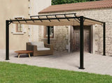 Gazebo with Louvered Roof 3x3 m Taupe Fabric and Aluminium 313925
