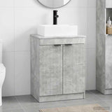 Bathroom Furniture Set Concrete Grey Engineered Wood 3404243