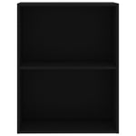 ZNTS 2-Tier Book Cabinet Black 60x30x76.5 cm Engineered Wood 800964