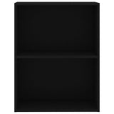 ZNTS 2-Tier Book Cabinet Black 60x30x76.5 cm Engineered Wood 800964